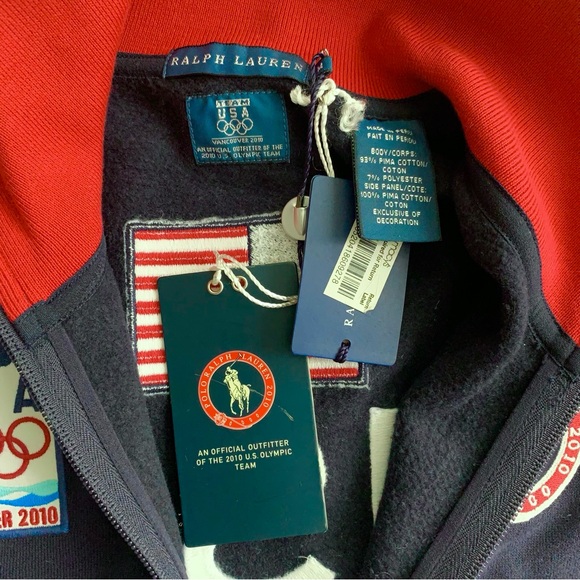 Rare Team USA Official Olympic Collection Zip Up Jacket Sweater - Picture 10 of 16